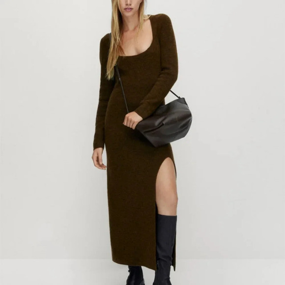 Massimo Dutti Wool Maxi Dress Fall Winter 2022 New without tags - Picture 1 of 10